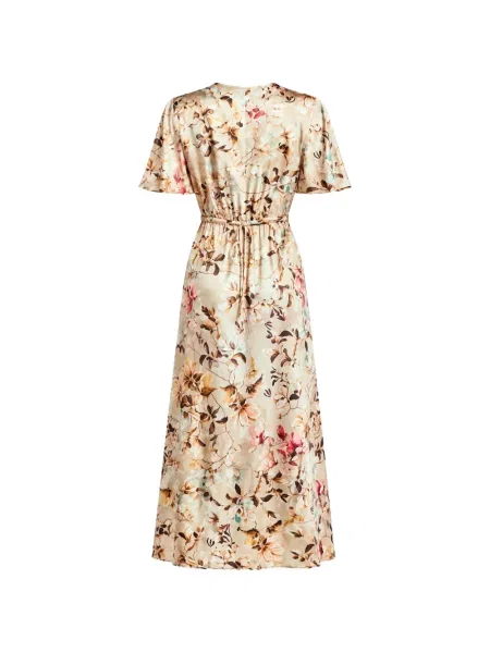 Rochie maxi Guess cu model floral cu imagine din dantelă