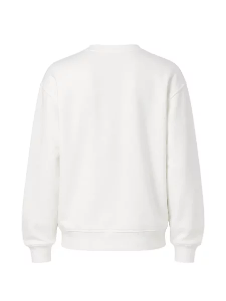Hanorac crewneck Diesel cu broderie cu decolteu rotund alb