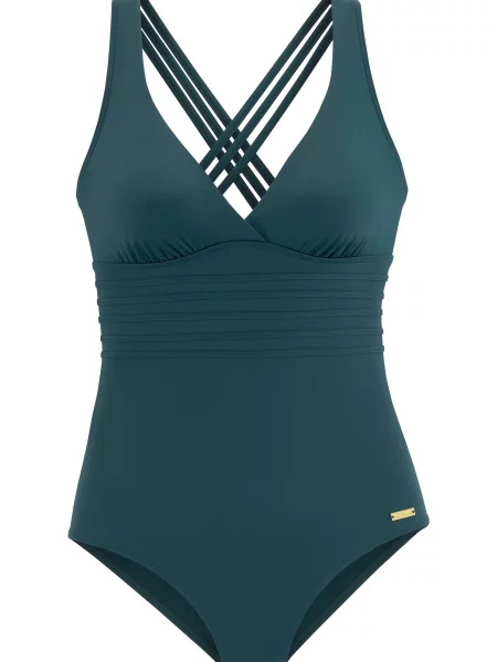 LASCANA Costum de baie întreg Pride petrol verde