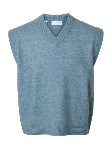 SELECTED Pleteni prsluk SLHRAI melange plava