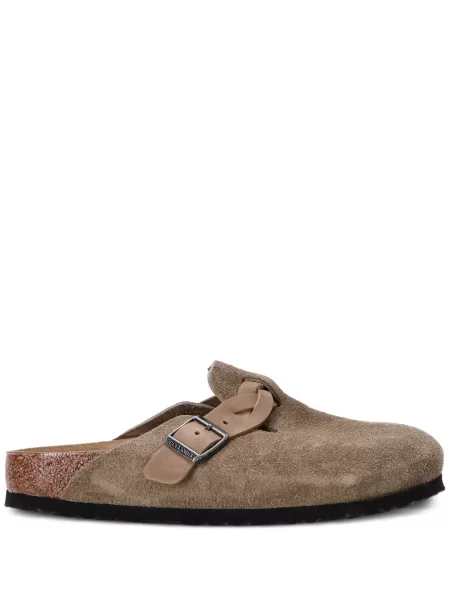 Papuci de casă Birkenstock din piele de căprioară