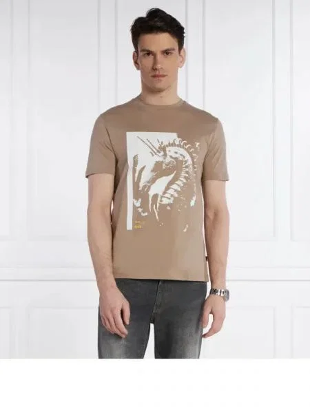 BOSS ORANGE Tricou Te_Sea_horse bej