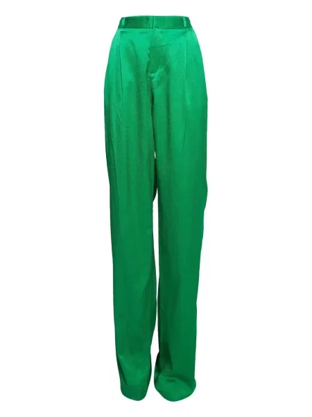 Pantaloni The Attico din satin verde