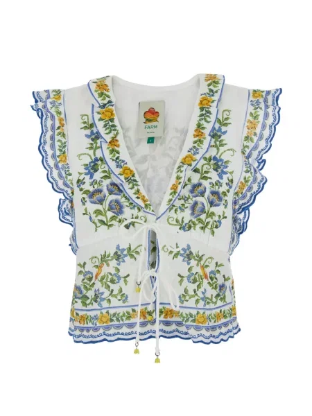 Bluză Farm Rio cu model floral alb