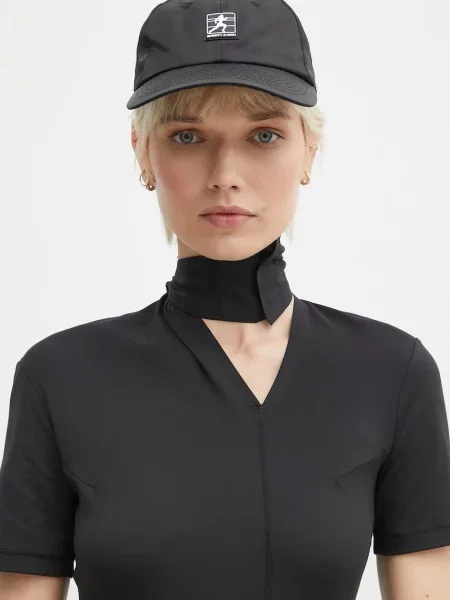 Кепка Sporty & Rich Running Woman Nylon з аплікацією чорний