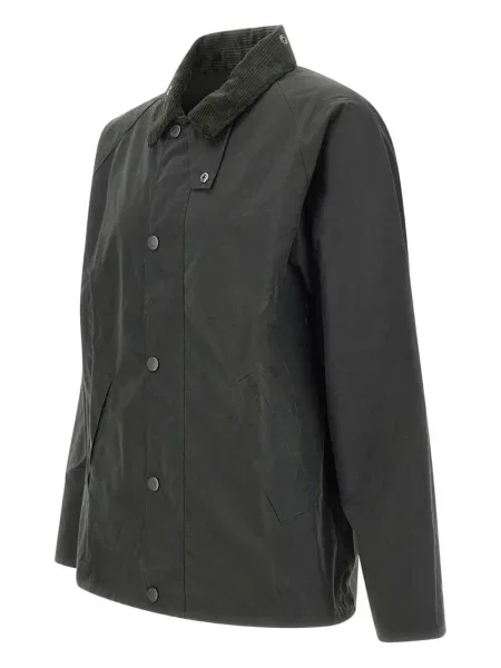 Gulerat ceruit geacă Barbour de catifea cord verde