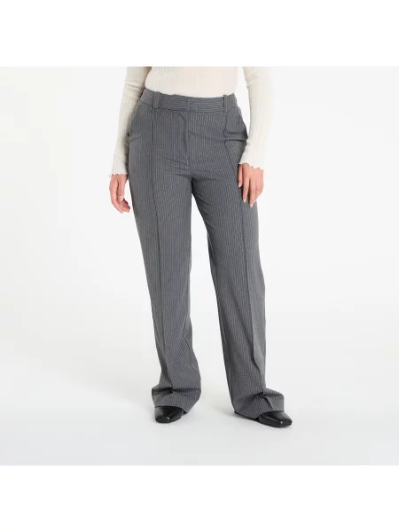 Kalhoty Samsøe Samsøe Salot Trousers Dark Gull Gray Pinstripe L