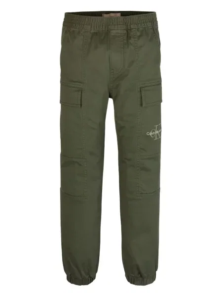 Spodnie cargo dziecięce Calvin Klein zielone