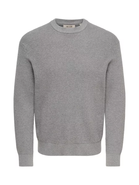 Only & Sons Pulover Marius deschis gri