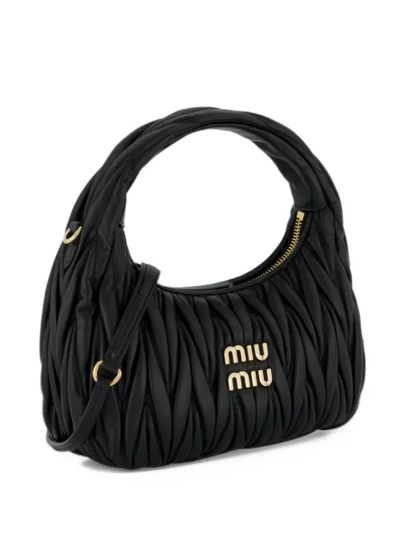 Hobo kabelka Miu Miu čierna