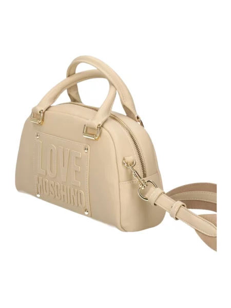 Torebka Love Moschino skórzana beżowa