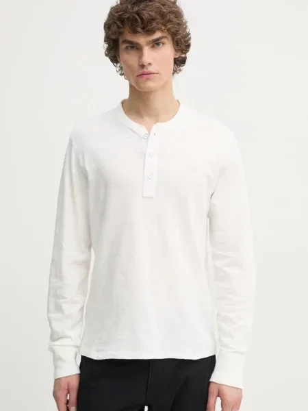 Tricou cu mânecă lungă Rag & Bone alb