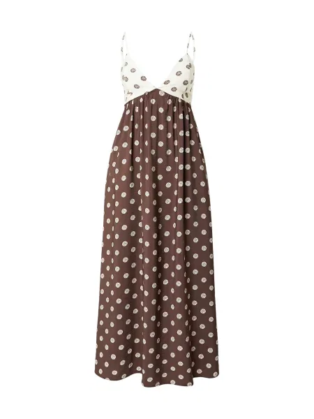 Abercrombie & Fitch Rochie de vară crem / ciocolatiu