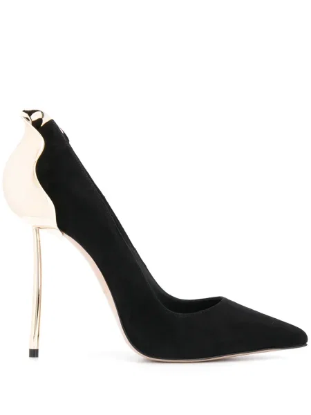 Pantofi cu toc Le Silla din piele cu vârf ascuţit negru