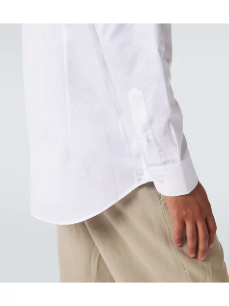 Cămașă Etro cu model paisley din poplin alb