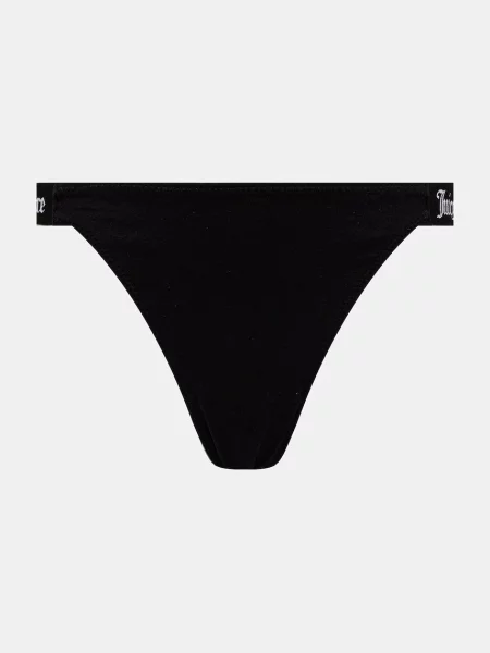 Juicy Couture tangá dámske s bavlnou 3 PK DEMI THNG čierna