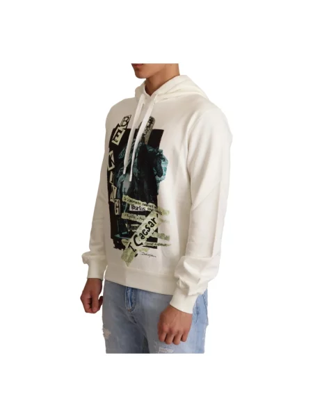 Bluza Dolce And Gabbana z kapturem biała