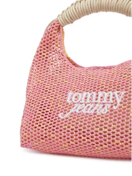 Tommy Jeans Táska Tjw Summer Crochet Crossover Világos rózsaszín