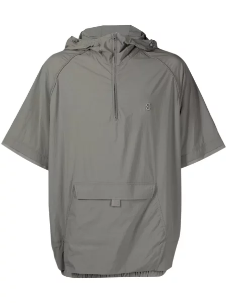 Haftowana krótka bluza z kapturem Songzio zielona