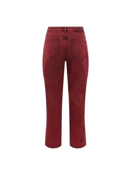Jeansy straight leg Diesel czerwone