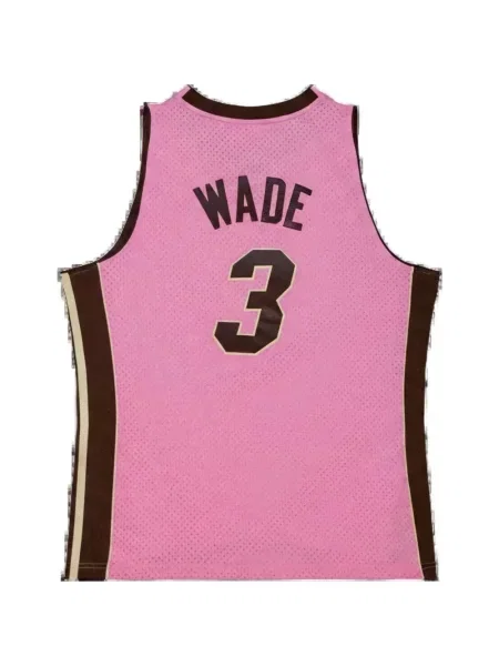Cămașă Mitchell & Ness din jerseu roz