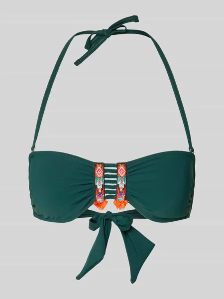 Góra od bikini z haftem model Zino' Banana Moon zielone