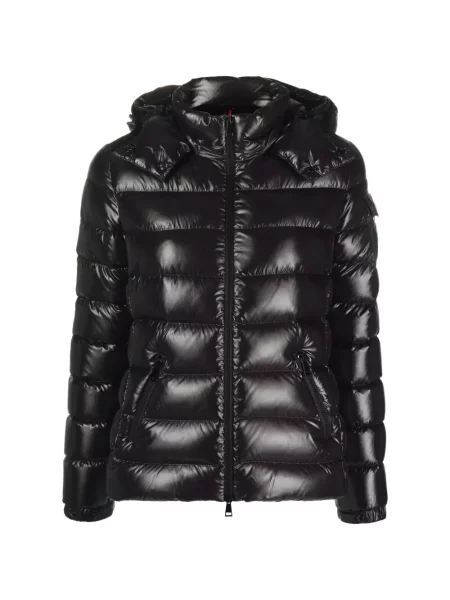 Scurt geacă cu puf Moncler Bady cu glugă negru
