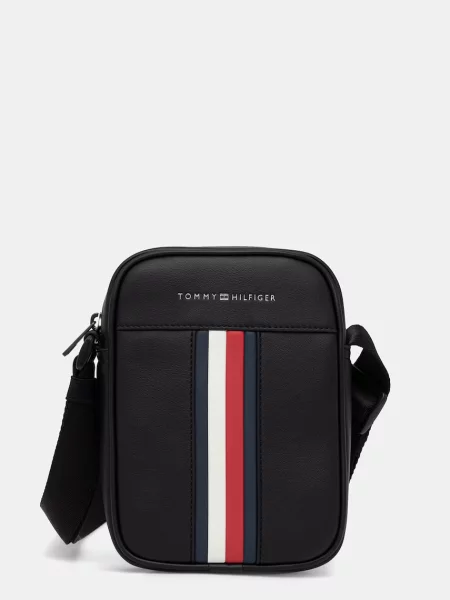 TOMMY HILFIGER Geantă de umăr roșu / negru / alb albastru