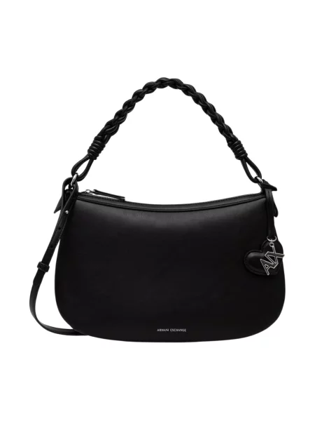Armani Exchange torebka z imitacji skóry czarna
