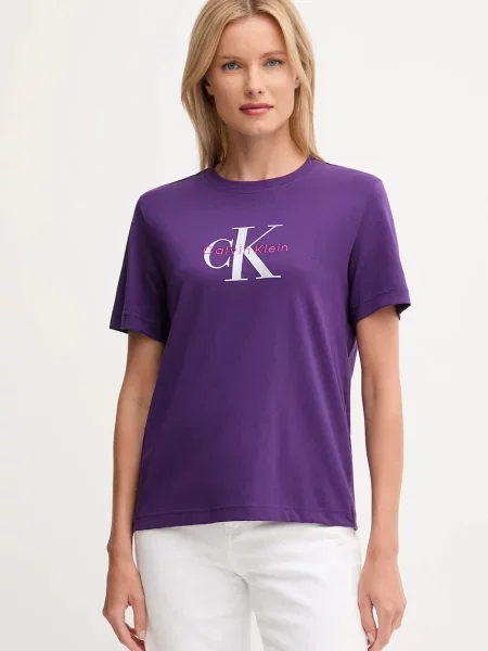 Calvin Klein Jeans tričko fialové