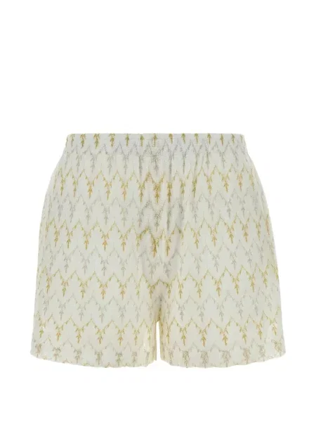 Pantaloni scurți Missoni cu broderie din dantelă alb
