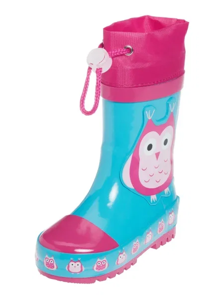 PLAYSHOES Cizme de cauciuc Eule / roz deschis / roz închis albastru