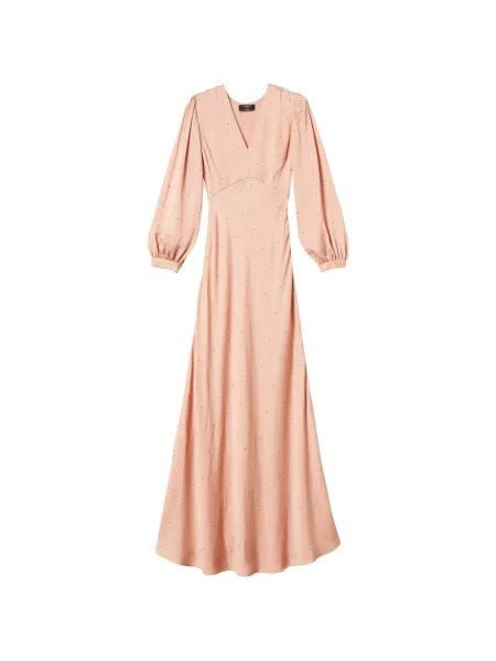 Lung rochie Twinset din satin roz