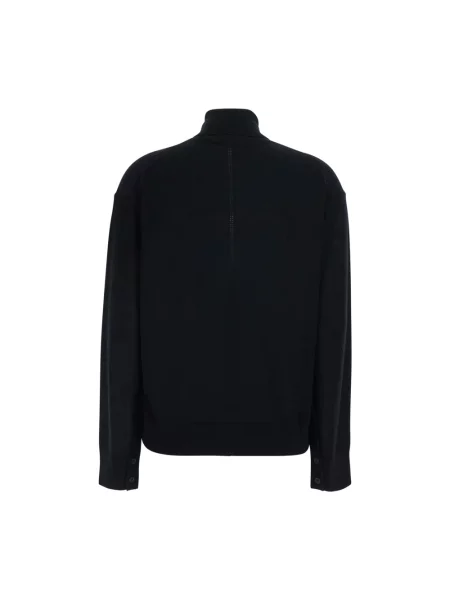 Sweter Semicouture z dekoltem w serek czarny