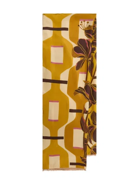 Fular Maliparmi cu imprimeu geometric maro