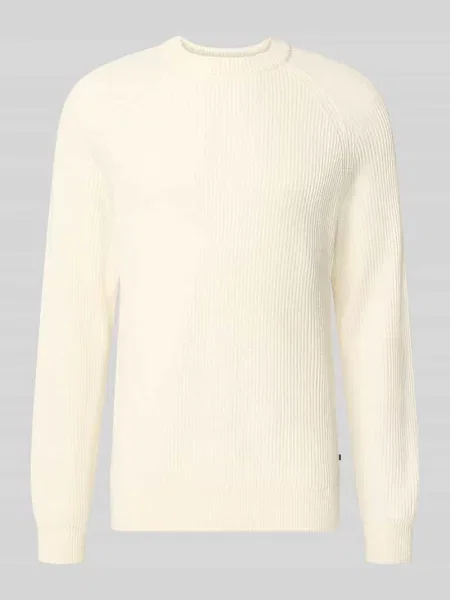 Sweter o kroju regular fit z czystej bawełny model Hellson' Matinique biały