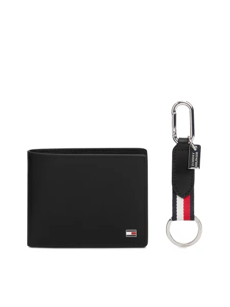 Sada peňaženka a kľúčenka Tommy Hilfiger Mini Cc Wallet & Key Fob čierna
