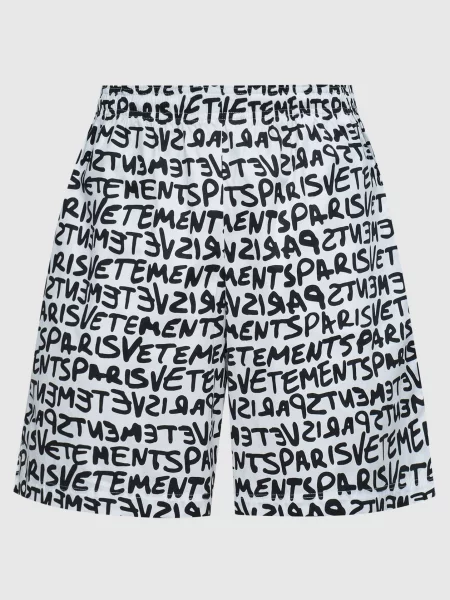 Шорти в принт логотипа Vetements білі