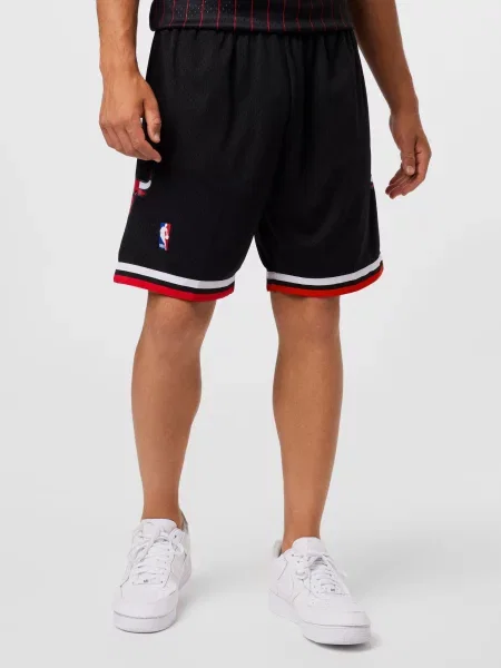 Mitchell & Ness Športové nohavice NBA C.B. červená / čierna biela