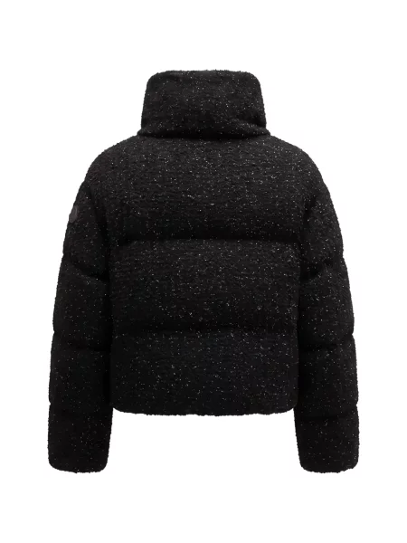 Scurt ursuleț de pluș geacă cu puf Moncler negru