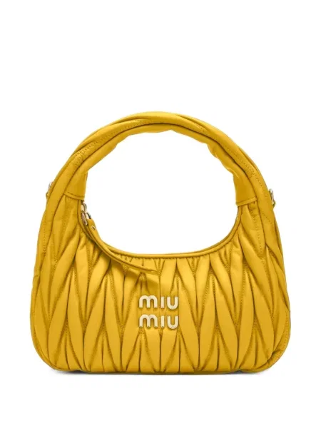 Geantă Miu Miu din piele galben