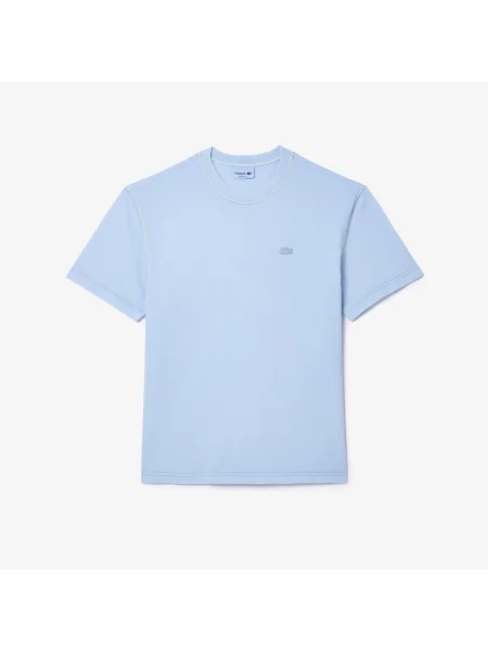Lacoste Koszulka Natural Dyed Jersey niebieska