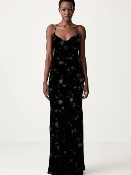 Pinko rochie cu vâscoză negru