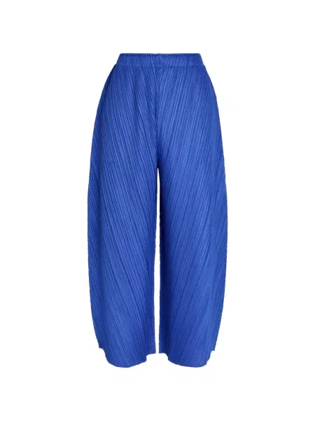 Pantaloni Pleats Please Issey Miyake albastru