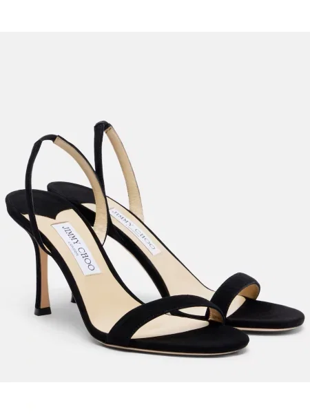Sandale Jimmy Choo din piele de căprioară slingback negru