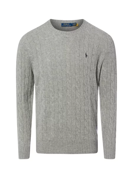 Sweter Polo Ralph Lauren z kaszmiru szary