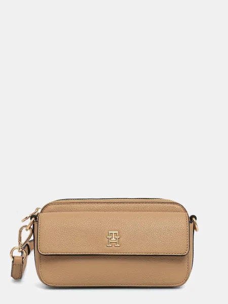 TOMMY HILFIGER Geantă de umăr nisipiu bej