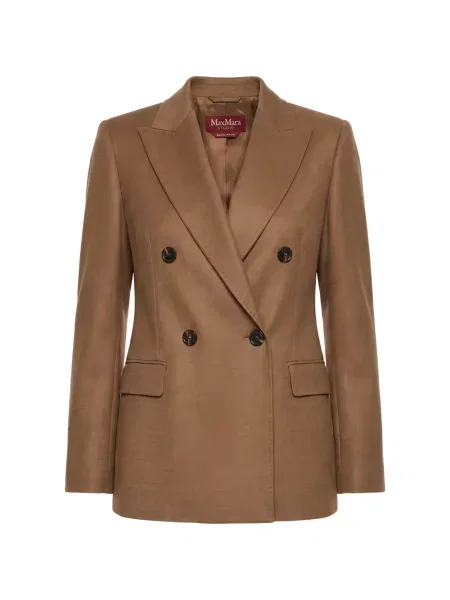 Sacou Max Mara cu două rânduri de nasturi maro