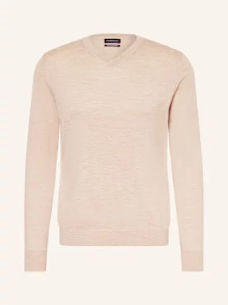 Strokesman's Sweter Z Wełny Merino beige beżowy