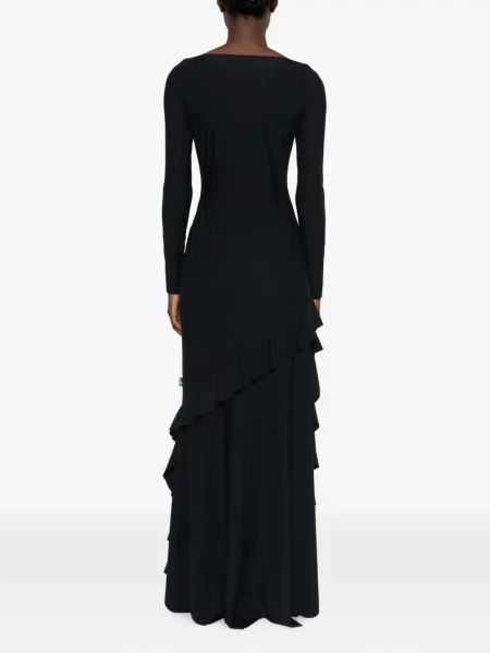 Rochie Love Moschino cu volane asimetrică negru